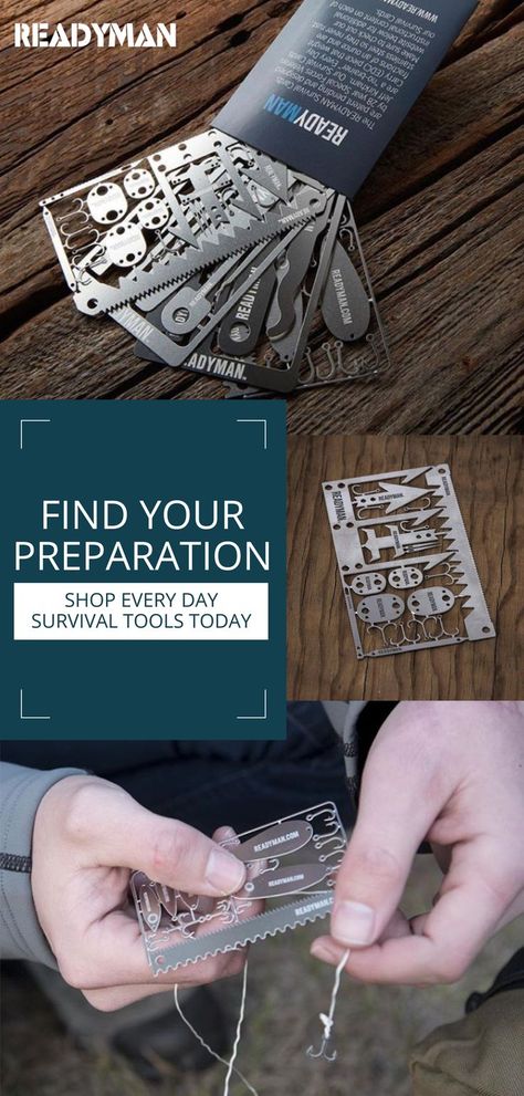 #survivalskills Cool Survival Gear, Survival Card, Lock Picking, Survival Kits, Fishing Hook, Emergency Prepping, Bug Out Bag, Wilderness Survival, Survival Tools