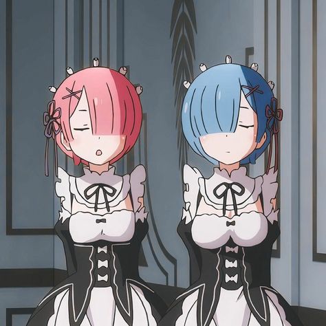 Ram and Rem Re:zero Ram, Zero Art, Ram Rem, Ram And Rem, Pelo Anime, Zero Wallpaper, Anime Friendship, Body Reference Drawing, Anime Dancer