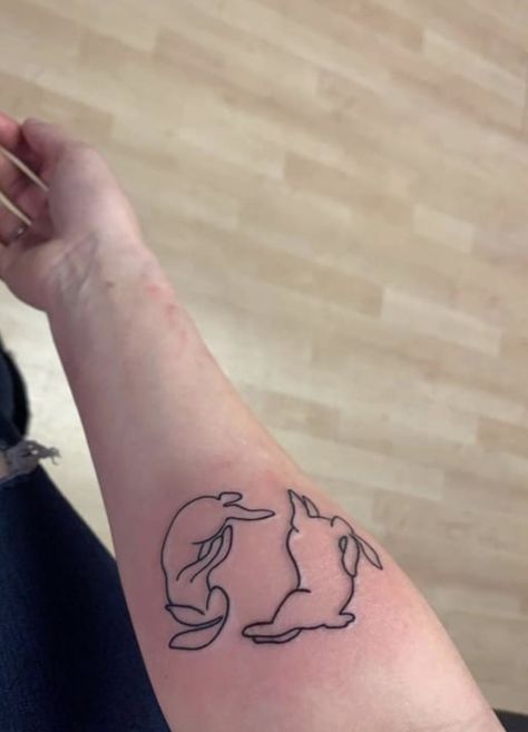 Harry Styles Rabbit Tattoo, Harry Tattoos, Rabbit Tattoo, Rabbit Tattoos, Hair Tattoos, Discreet Tattoos, Dainty Tattoos, Ink Sketch, Tattoo Inspo