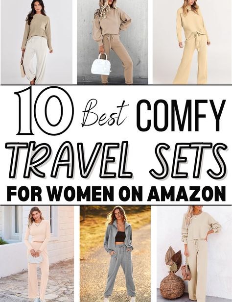 The 10 Best Travel Sets For Women, Travel Outfits, Travel Aesthetic, Travel outfit, Travel Essentials, traveling, Travel Outfit for plane, comfy travels sets, comfortable travel outfit. Effortless Travel Outfits, Cute Travel Clothes, International Plane Outfit, Travel Outfits For Petite Women, Red Eye Travel Outfit, Travel Sets Outfit, 2 Piece Travel Outfit, Amazon Travel Outfits Women, Women’s Travel Outfits