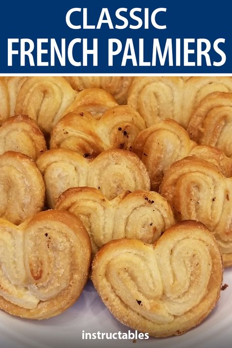 Elephant Ear Cookies Puff Pastry, Puff Pastry Elephant Ears Recipe, Palm Leaf Cookies, Puff Pastry Hearts Recipe, Pastry Hearts Recipe, Puff Pastry Hearts, Elephant Ear Cookies, Elephant Ears Recipe, Colonial Recipes