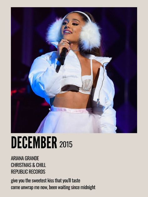 minimal aesthetic holiday polaroid christmas song poster for december from christmas and chill ep by ariana grande Ariana Grande Christmas Songs, Ariana Polaroid, Polaroid Christmas, Ariana Grande Christmas, Song Posters, Aesthetic Holiday, Polaroid Posters, Song Cover, Sweet Kisses