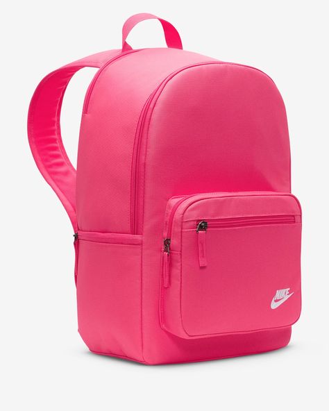 Nike Heritage Eugene Backpack (23L). Nike.com Pink Bookbag, Vans Top, Running Cap, Heritage Backpack, Lifestyle Art, Smart Storage, Nike Acg, Nike Pink, Newest Jordans