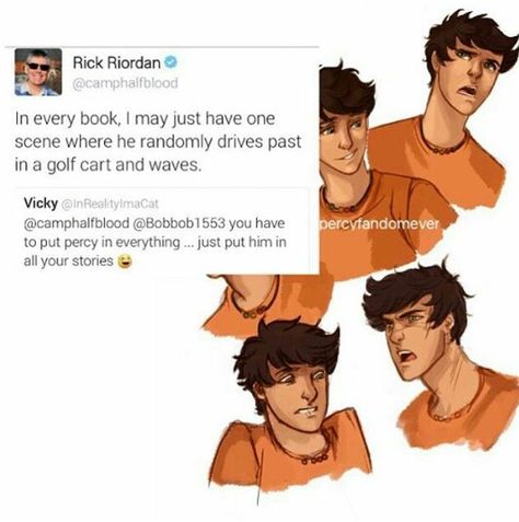 #PJO #HoO #ToA | Rick Riordan Tweets Rick Riordan Tweets, Rick Riordan Book Series, Rick Riordan Series, Mythology Books, Percy Jackson Head Canon, Persassy Jackson, Pjo Hoo, Peter Johnson, Percy Jackson Characters