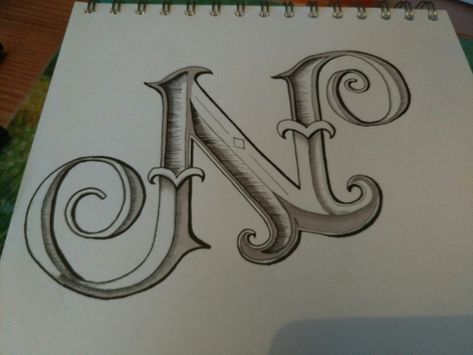 N Letter Drawing, Letter O Drawing, Letter N Drawing, Letter Art Drawing, Name Art Drawing, Graffiti Letter N, Abc Lettering, Lettering Easy, Big N