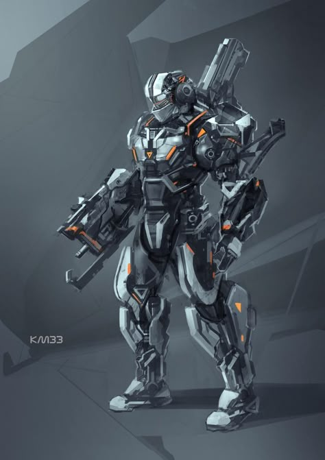 Futuristic Armor, Futuristic Robot, Futuristic Armour, Robot Concept, Sci-fi Armor, Battle Armor, Arte Robot, Power Armor, Robot Design