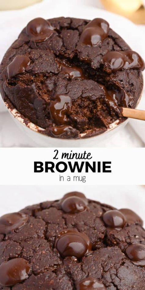 Healthy+Brownie+in+a+Mug Healthy Brownie In A Mug, Low Fat Brownies, Low Calorie Brownies, Mug Dessert Recipes, Protein Brownies Recipe, Mug Brownie Recipes, Low Fat Vegan Recipes, Mug Brownie, Healthy Brownie