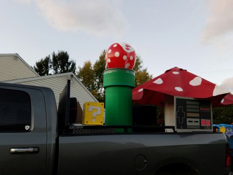 Super Mario Bros Halloween Parade float Mario Kart Float Ideas, Mario Kart Parade Float, Super Mario Parade Float, Mario Parade Float, Mario Bros Halloween, Fiesta Float, Halloween Parade Float, Yoshi's Woolly World, Homecoming 2022