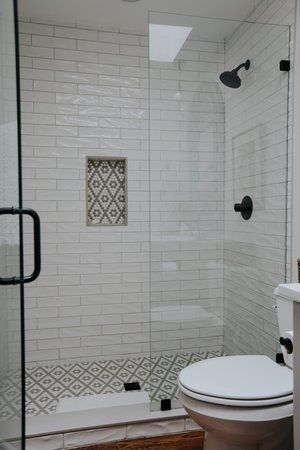 Shower Remodel 3x12 Subway Tile Bathroom Shower Walls, Shower Subway Tile, Cheetah Cakes, Bird Cottage, White Subway Tile Shower, Complete Bathroom Remodel, Black Shower Faucet, Tile Walk In Shower, Subway Tile Showers