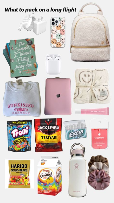 Packing List For Florida, Trip Essentials Packing Lists, Road Trip Bag, Road Trip Kit, Preppy School Supplies, Preppy Travel, Airplane Travel Essentials, Flight Essentials, Travel Bag Essentials