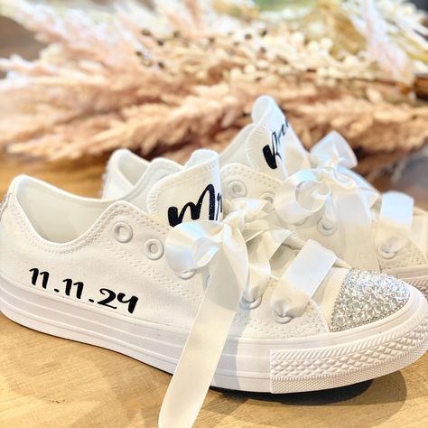 Say ‘I Do’ in sneakers that are as unique as your love story✨ #customconverse#weddingshoes#bridalcomfort#wedding #weddingday #weddingshoes #weddingbusiness #weddinginspiration #weddingideas #weddingconverse #gift #giftideas #weddinggift #etsy #ersysuccess #etsyshop #etsyseller #etsyfinds #smallbusiness #smallbusinessowner #shopsmall#weddingdetails #bridal #brideshoes Wedding Converse, Custom Converse, Wedding Business, Bride Shoes, Small Shop, Etsy Finds, Love Story, Wedding Gifts, Wedding Inspiration