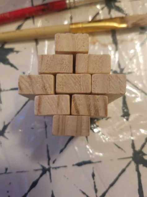 Jenga Blocks Pumpkin, Mini Jenga Block Crafts Halloween, Jenga Pumpkin Craft, Crafts With Mini Jenga Blocks, Jenga Block Pumpkin Diy, Dollar Tree Jenga Block Pumpkin, Jenna Block Pumpkins, Jenga Pumpkins, Diy With Jenga Blocks