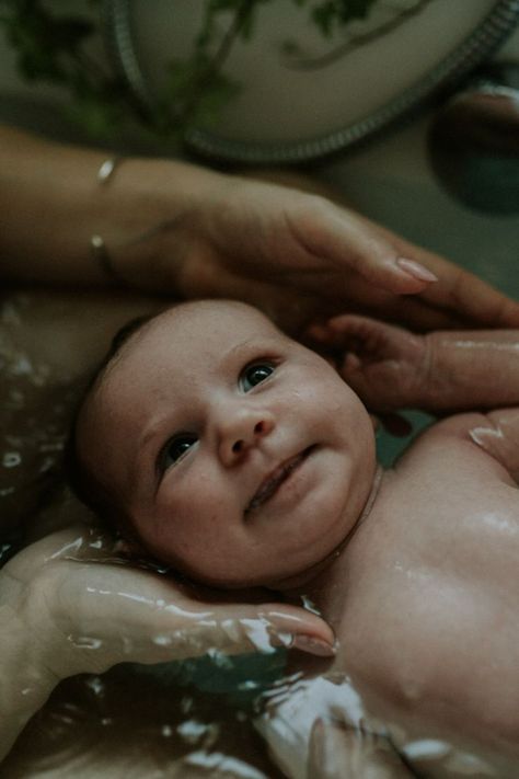 Wanda was born in water, she loves being bathed. And being close to mummy ❤️ Bath Photoshoot, Newborn Bath, Natural Newborn, Water Birth, London Photographer, Newborn Lifestyle, Ideas Family, Newborn Photoshoot, November 13