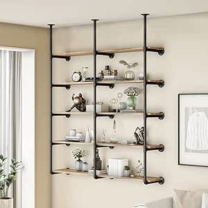 Shelving Diy, Display Bookshelf, Pipe Shelving, Metal Floating Shelves, Pipe Shelf, Office Shelving, Open Bookshelves, Industrial Pipe Shelves, Utility Shelves