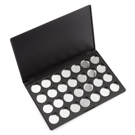 Allwon Empty Magnetic Eyeshadow Makeup Palette with 28Pcs 26mm Round Metal Pans Mac Palette, Diy Eyeshadow, Empty Palette, Blush Eyeshadow, Magnetic Palette, Makeup Drawer, Eyebrow Powder, Travel Mirror, Single Eyeshadow