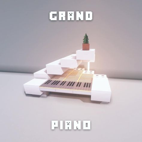 Grand piano! - - I know this one's a little crazy but oh well! 😂 Minecraft Piano, Mine Minecraft, Minecraft Mansion, Minecraft Banner Designs, Minecraft Interior Design, Minecraft Modern, Minecraft Banners, Cool Minecraft Houses, Minecraft Room