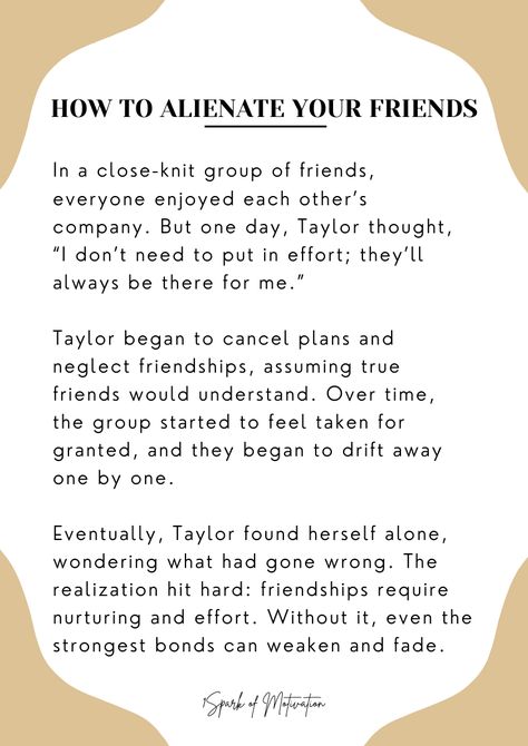 🌟 Friendship is a two-way journey! It’s easy to take our closest friends for granted, but neglecting those relationships can lead to unexpected loneliness. True friendships require effort and nurturing. 💖 Let’s celebrate the bonds we have and make time for the people who matter most! How do you keep your friendships strong? Share your tips! 👇✨ #FriendshipGoals #NurtureConnections #LifeLessons #FriendshipMatters Teen Friendship Quotes, Teen Friendship, True Friendships, Canceled Plans, Taken For Granted, True Friendship, Friendship Goals, True Friends, Make Time