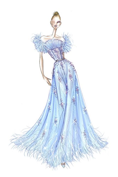 Outfits Drawing, Fall Couture, Ralph Russo, Boutique Couture, Ralph And Russo, Dress Design Sketches, Fashion Illustration Dresses, Fashion Illustration Sketches, Ideas Outfit