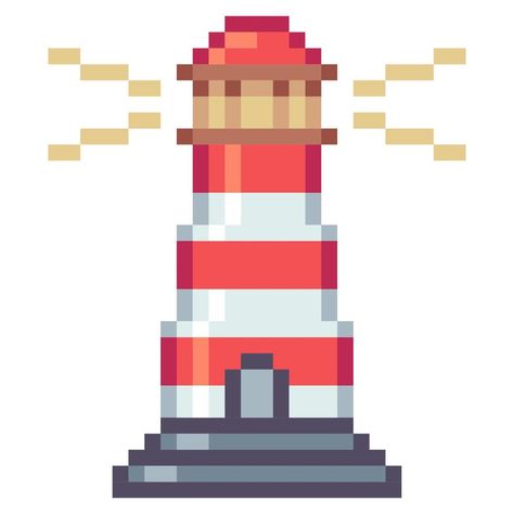 Lighthouse. Pixel Art Business Icon Diy Perler Bead Crafts, Diy Perler Beads, Business Icon, The Lighthouse, Light House, Art Business, Perler Bead, Hama Beads, Bead Crafts