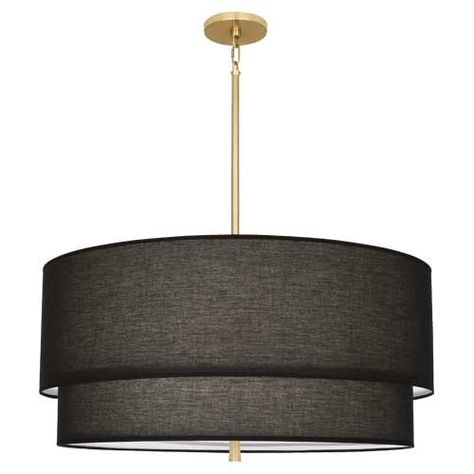 The Decker collection features nested fabric shades that create a warm and inviting atmosphere. Black Drum Chandelier, Light Fixture Kitchen Island, Drum Light Fixture, Gray Polish, Drum Pendant Lighting, Fabric Pendant, Electrical Cord, 3 Light Chandelier, 3 Light Pendant