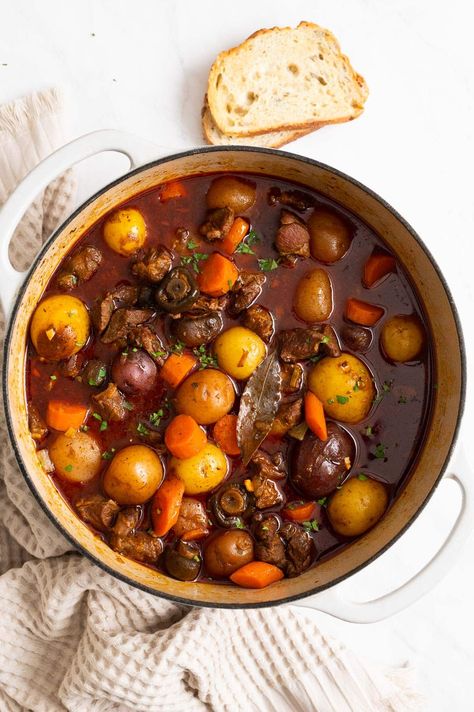 Lamb Stew Recipe - iFoodReal.com Easy Lamb Stew, Lamb Shank Stew, Baked Spagetti, Leg Of Lamb Recipe, Lamb Roast Recipe, Irish Stew Recipe, Pork Dinners, Boneless Leg Of Lamb, Lamb Stew Recipes