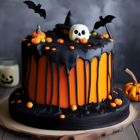 Cake Decor Ideas, Cute Halloween Cakes, Witch Birthday, Fab Cakes, Halloween Birthday Cakes, Hallowen Ideas, Halloween Cake, Fake Bake, Birthday Halloween Party