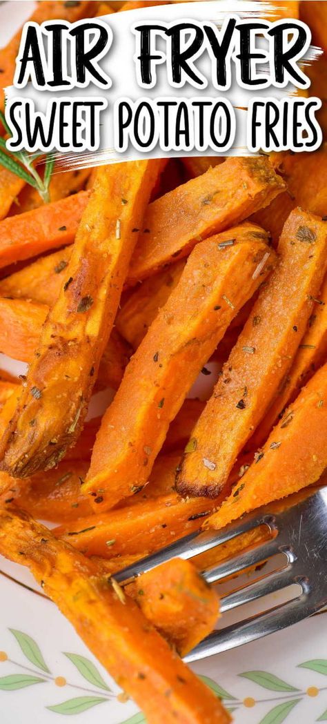 Crispy, golden, and packed with flavor - our Air Fryer Sweet Potato Fries are a delicious and nutritious treat. Made with fresh sweet potatoes and cooked to perfection in the air fryer, these fries are a healthier alternative to traditional fries. Enjoy them as a side dish, snack, or even as a topping for salads and bowls. With their natural sweetness and satisfying crunch, these fries are sure to be a hit with the whole family. Air Fried Sweet Potato Fries, Airfryer Fries, Fried Sweet Potato Fries, Air Fryer Sweet Potato Wedges, Fried Sweet Potato, Vegan Party Snacks, Air Fryer Sweet Potato Fries, Making Sweet Potato Fries, Frozen Sweet Potato Fries