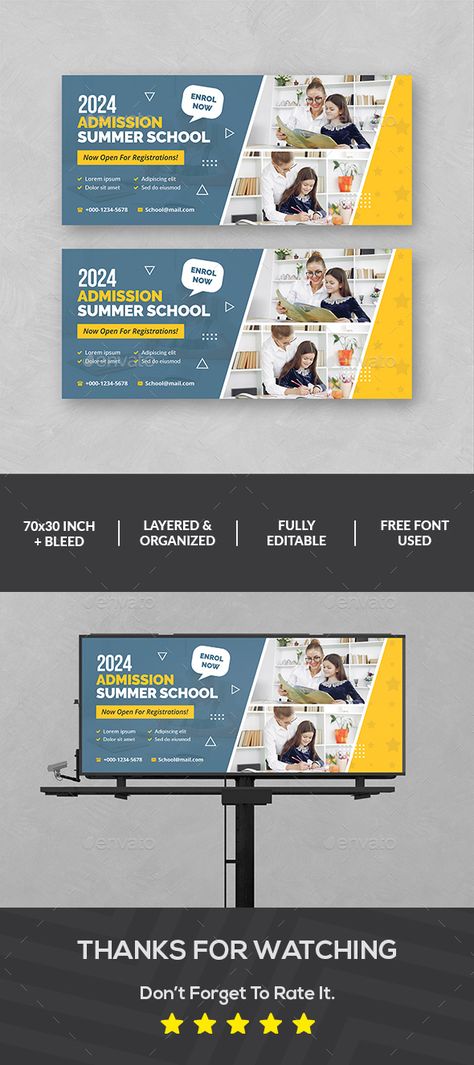 School Billboard School Billboard Design Ideas, School Billboard Design, Graphic Organizer Template, Portfolio Illustration, Sign Board Design, School Enrollment, Billboard Design, School Admissions, English Course