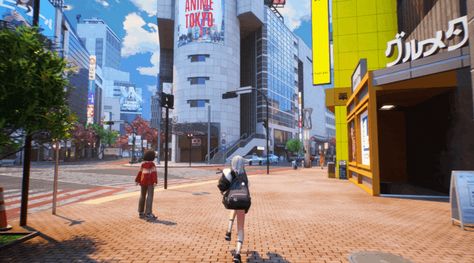 An Anime-Style Recreation of Tokyo Made With Unreal Engine 5 Unreal Engine Art, Tokyo Concept Art, Blender Animation, Palace Of Versailles, 5 Anime, Lighting Setups, Game Concept, Unreal Engine, Blender 3d