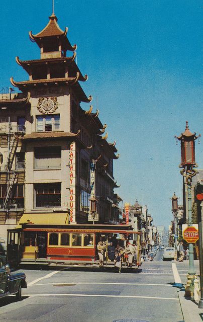 San Francisco San Francisco Aesthetic, San Francisco Chinatown, San Fransico, Chinatown San Francisco, California Postcard, Vintage Michigan, California History, Railway Museum, Cable Cars