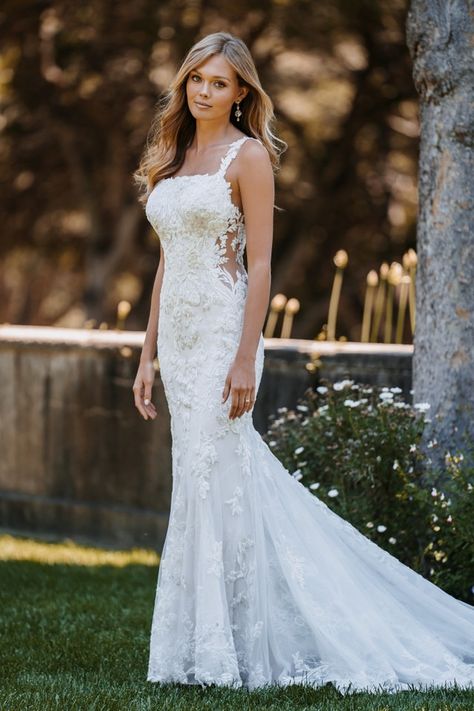 9911 Mockingbird Bridal, Allure Bridal Wedding Dress, Sheath Wedding Dress Lace, Kleinfeld Bridal, Allure Bridals, Fit And Flare Wedding Dress, Allure Bridal, Dallas Wedding, Bridal Photos