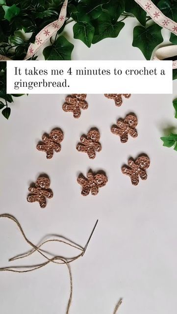 Bethany on Instagram: "✨ 4 minutes is all it takes to whip up an adorable mini crochet gingerbread, and I can’t stop! 🎄❤️ From embellishing clothes and bags to creating bookmarks, garlands, and festive decorations, the possibilities are endless! Make keyrings, add to wreaths, and baskets. What will you do with yours? 🧶🍪 . . . . . . . . . . #CrochetAddict #GingerbreadMan #CraftingJoy #crochetpattern #crochetersofinstagram #crochetaddict #crochet #crochetforbeginners #crochetlove #bookmark #crochettutorial #booklover #GingerbreadMen #GingerbreadMagic #gingerbreadlady #gingerbread #gingerbreadhouse #gingerbreadman #christmascrafts #christmascrochet #Christmas2024 #christmasdecorations #christmasgarland #christmasdecorations #christmascrochet #christmasdiy" Gingerbread Garland Crochet, Crochet Gingerbread Garland, Creating Bookmarks, Embellishing Clothes, Gingerbread Garland, Crochet Gingerbread, Gingerbread Lady, Mini Crochet, Crochet Christmas