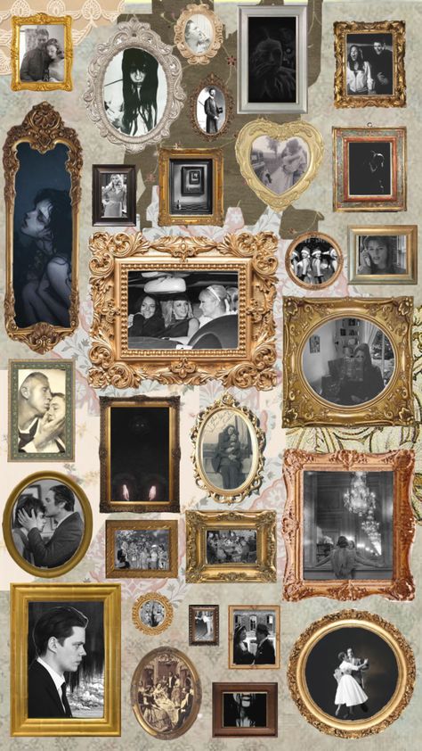 #vintage #wall #old #photos #oldphotos #vintagephotos #frames #photofames Vintage Picture Frame Wall Collage, Shuffle Stickers, Photo Studio Interior, Magazine Wall Art, Alevel Art, Vintage Family Photos, Family Collage, Childhood Pictures, Family Photo Wall