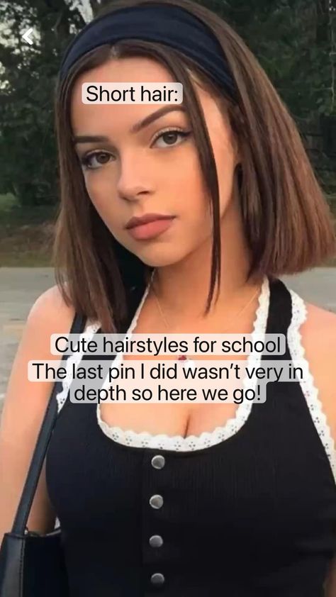 Aesthetic Hair Medium Length, Short Hair Updo Aesthetic, Really Easy Hairstyles For Short Hair, Fun Updos For Medium Length Hair, Hairstyles For Short Ish Hair, Short Hair Inspo Aesthetic Straight, How To Style Butterfly Haircut Without Heat, Short Straight Hairstyles For School, Short Haircut For School