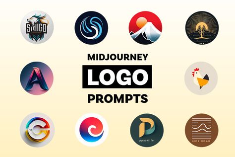 150+ Midjourney Logo Prompts - WGMI Media Design Prompts, Ivan Chermayeff, Peacock Logo, Lettermark Logos, Gradient Logo, Website Logo, Simple Logo Design, Drawing Prompt, Beautiful Logos