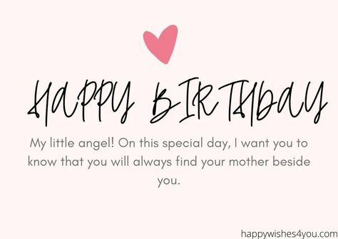 Emotional Birthday Wishes For Daughter From Mom A mom is a best friend, a teacher, a caretaker, and where we learn what love means. Happy birthday to my amazing mom. I’m so thankful to be your daughter. The day you born is the happiest day of your life, with you we born as mother and... The post emotional birthday wishes for daughter from mom appeared first on HappyWishes4you. Birthday Wishes For First Born Daughter, Daughter First Birthday Quotes From Mom, Happy Birthday To My First Born Daughter, Emotional Birthday Wishes, Short Birthday Wishes, I Am Quotes, Wishes For Daughter, What Love Means, Love Means