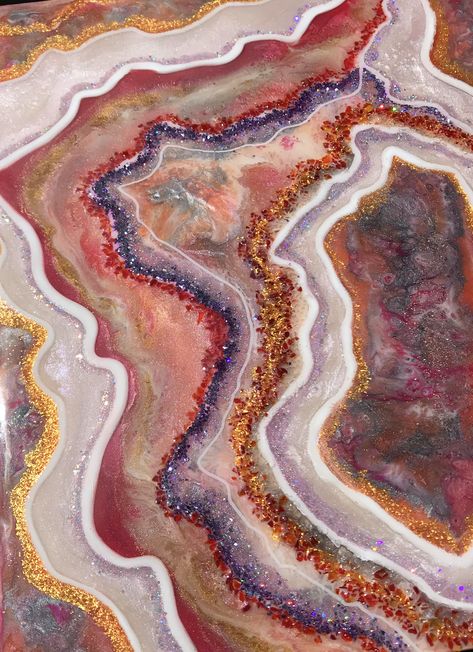 Crystal Widgets, Geode Photography, Geode Background, Watercolor Geode, Agate Art, Rock Photography, Teal Art, Diy Abstract Canvas Art, Paper Collage Art