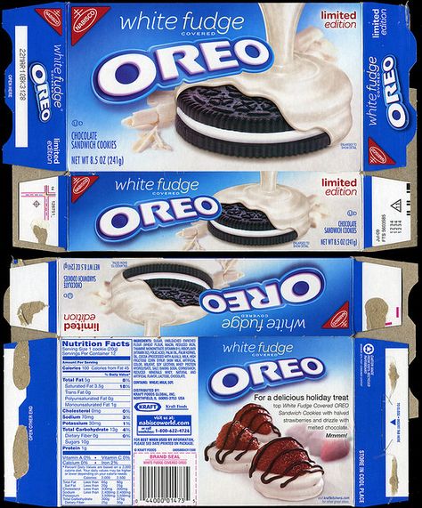 Oreo Package, Oreo Box, White Fudge, Cookie Package, Pola Kotak, Oreo Fudge, Barbie Printables, Barbie Miniatures, Paper Box Template