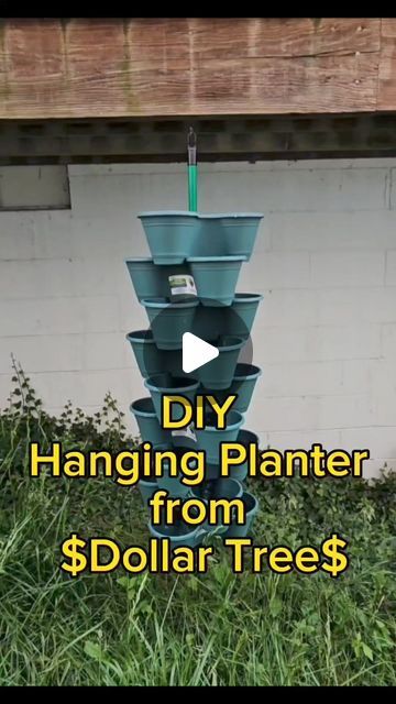 Dollar Tree Yard Decor, Diy Dollar Tree Garden Ideas, Diy Dollar Tree Plant Stand, Dollar Tree Planters Diy, Diy Plant Stand Indoor Dollar Tree, Dollar Tree Stackable Planters Ideas, Dollar Tree Planters Ideas, Dollar Tree Garden Ideas, Strawberry Garden Ideas