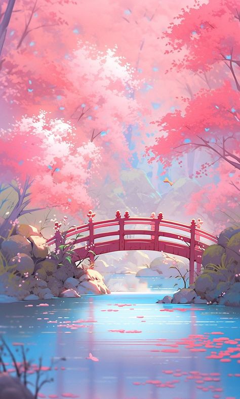 #wallpapers #wallpaper #pink #kawaii #aesthetic #flowers #pastels #iphonewallpapers #girlywallpapers #aiart #holdtosave #cute #kawaii #lofi #anime #girly #wallpaper #wallpapers #wallpapermurah #wallpaperdinding #wallpapersticker #WallpaperTV Beautiful Places Drawing, Anime Scenery Drawing, Anime Backgrounds Landscape, Anime Nature Wallpaper, Anime Landscape Wallpaper, Pink Scenery, Cherry Blossom Anime, Pink Kawaii Aesthetic, Kawaii Vaporwave