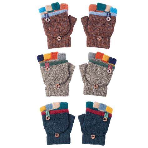 PRICES MAY VARY. High Quality: This kids knit glove is made of 95% acrylic, 5% polyester, soft and stylish, it is not easy to deform, not easy to pill, a great accessory to keep kids warm during winter. Five-finger & Flap Design: This toddler glove can be worn as full finger gloves or half finger gloves. It designed to take into account children's daily needs in winter, such as writing, playing, etc., and the five-finger separation design allows children's hands to move freely without affecting Separation Design, Toddler Gloves, Knitted Mittens, Baby Boy Knitting, Boys Knits, Winter Gloves, Blue Khakis, Knit Mittens, Winter Kids