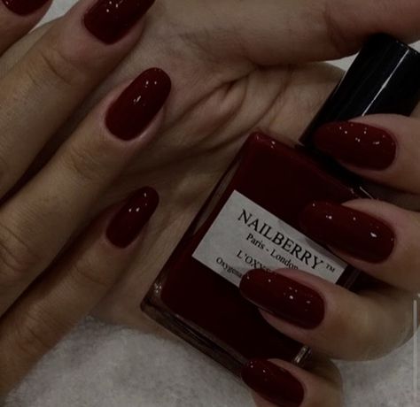 Red Nail Polish Aesthetic, Nail Polish Aesthetic, Polish Aesthetic, Dark Red Nail Polish, Carrie White, Dark Red Nails, Fake Nails Designs, Red Nail Polish, Red Nail