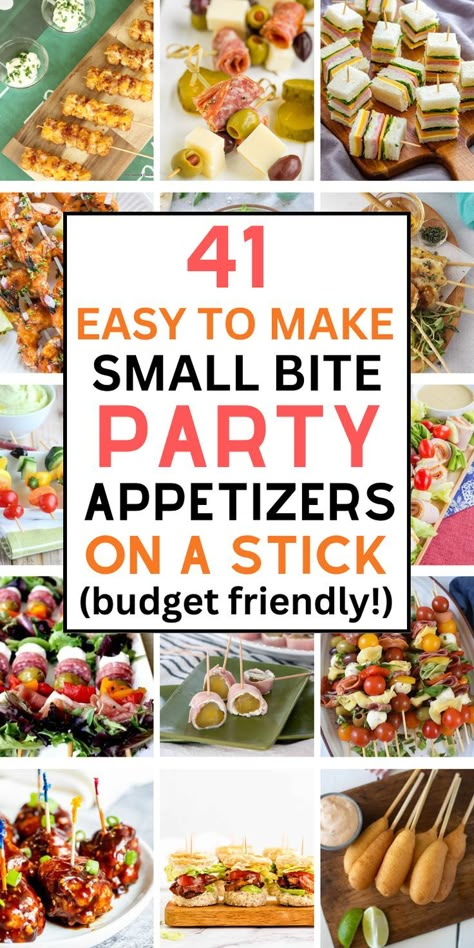 Food On A Stick Ideas, Easy Skewer Appetizers, Skewer Recipes Appetizers, Appetizers On A Stick, Easy Finger Foods For Party, Toothpick Appetizers Easy, Appetizers Cold, Cold Party Appetizers, Easy Skewers