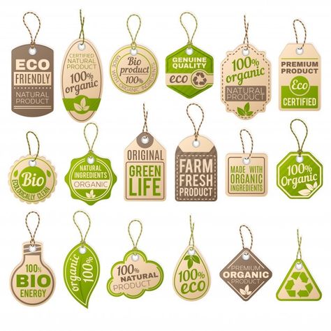 Cardboard Illustration, Eco Packaging Design, Food Label Sticker, Price Tag Design, Farm Vector, Farm Logo Design, Organic Labels, Eco Label, Eco Friendly Art