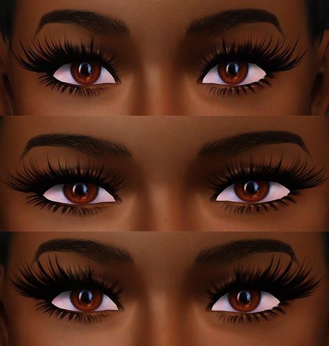 Soft n Exotic Eyelashes  Decided to make some costume eyelashes with eyelash brushes I found for free on gumroad. If I remember well it comes with 6 presets. The mesh I used for these is original... Toddler Eyelashes Sims 4 Cc, Sims 4 Cc Eyes, Sims 3 Cc Finds, Sims 4 Tsr, Sims 4 Black Hair, The Sims 4 Skin, Makeup Cc, Free Sims 4, Sims 4 Cc Makeup