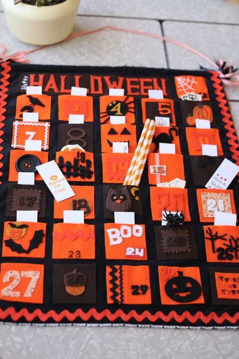 Halloween Calendar, Halloween Advent Calendar, Calendar For Kids, Christmas Advent Calendar Diy, October Calendar, Advent Calenders, Advent Calendars For Kids, Diy Advent Calendar, Kids Calendar