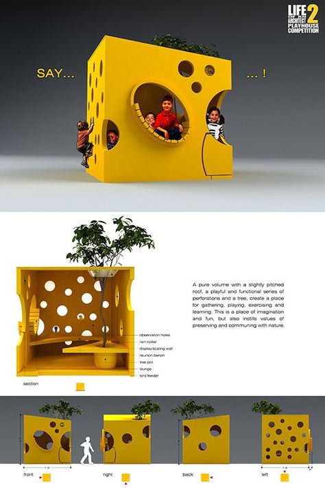 Neglected Children, Life Of An Architect, Playhouse Design, Playgrounds Architecture, Kindergarten Design, Playground Design, Landscape Architecture Design, Urban Furniture, Say Cheese