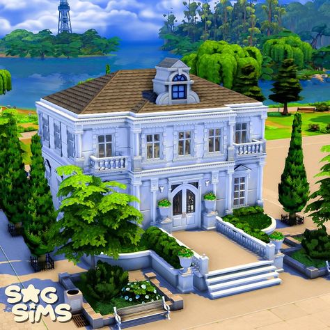 Sims 4 Newcrest Library, Willow Creek Rebuild, Sims 4 Base Game Library, Sims 4 Willow Creek Library, Sims 4 Houses Tray, Sims 4 Library Layout, Willow Creek Renovation, Sims 4 Willow Creek Gym, The Sims 4 Library Ideas