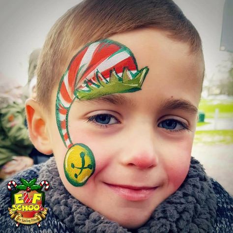 Kids Face Painting Easy, Costumes Faciles, Animal Face Paintings, Christmas Face Painting, Elf Face, Face Paint Kit, Face Paints, Winter Face, Face Paint Makeup