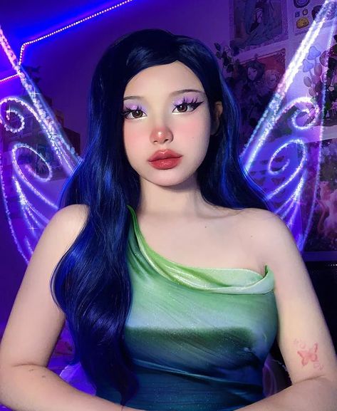 Silvermist Makeup, Silvermist Cosplay, Tinkerbell Makeup, Graphic Makeup, Disney Fairy, Disney Couples, Disney Costumes, Cosplay Makeup, Disney Junior